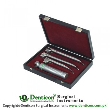 MaxBright™ Fiber Optic Miller Laryngoscope Set With Battery Handle Ref:- AN-890-01 and Blades Ref:- AN-810-01 to AN-810-04 Stainless Steel,